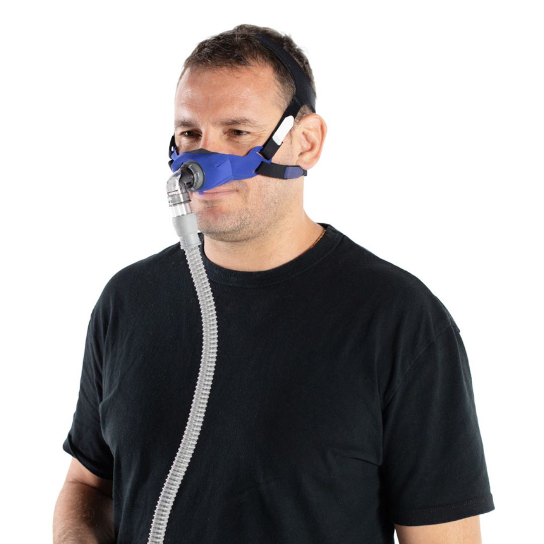 SleepWeaver Elan Soft Cloth Nasal CPAP Mask Starter Kit with Headgear (Free Featherweight CPAP Tubing included)