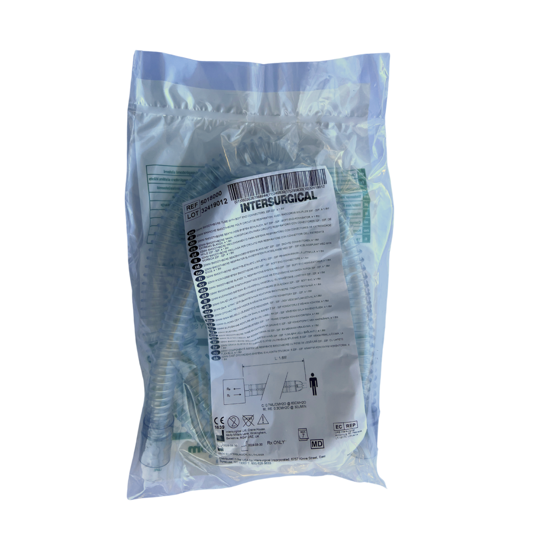 Single Smoothbore CPAP Tubing – 22mm, 1.8m